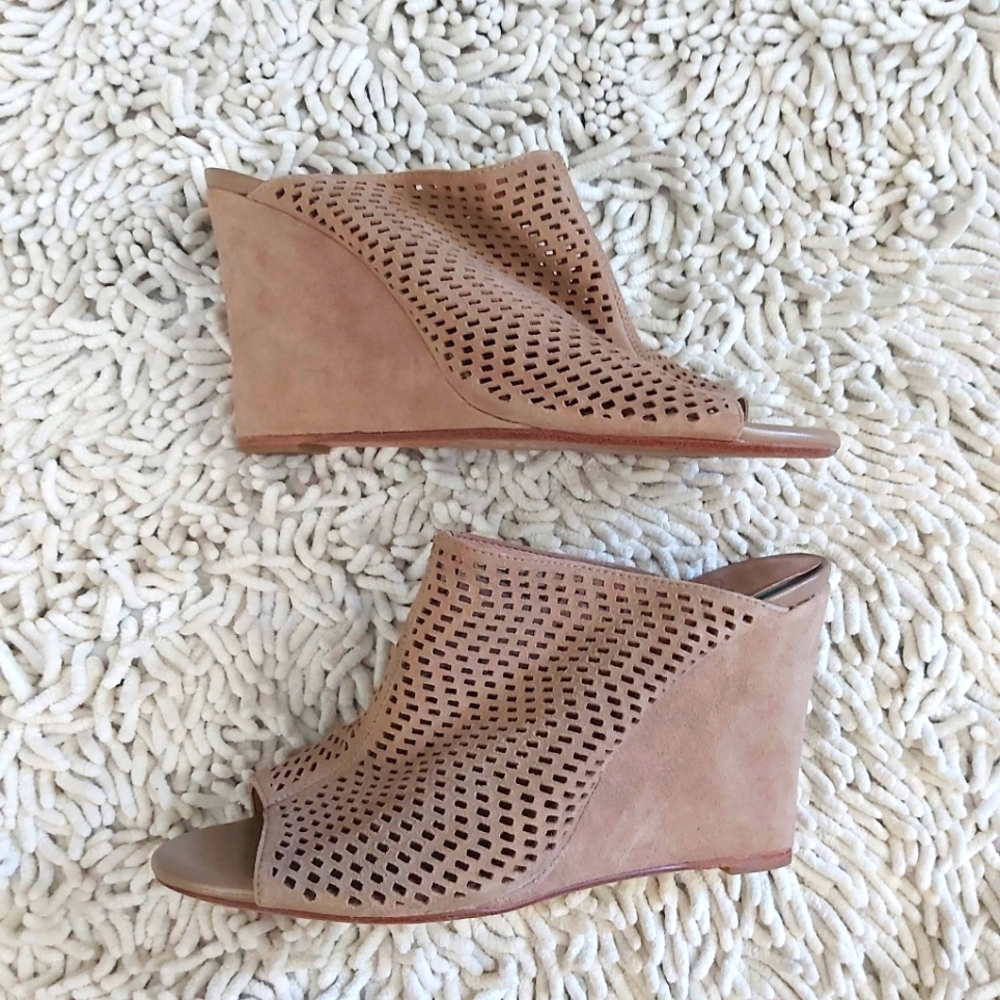 Joie tan suede wedge sandals- size 38.5